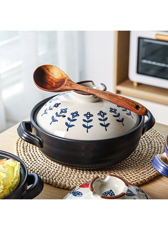 All-round Quanshi Ceramic Casserole Stew Pot Soup Pot Open Flame Porridge Pot Clay Pot Rice Cooker Pot Home Use Earthen Pot Health Pot Medicinal Pot 2.5l - Image 1
