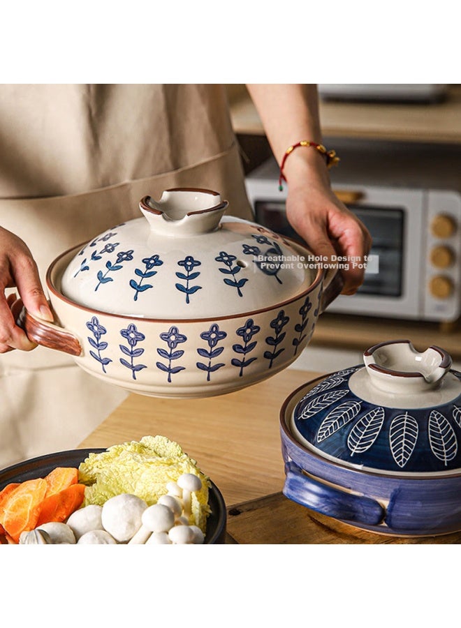 All-round Quanshi Ceramic Casserole Stew Pot Soup Pot Open Flame Porridge Pot Clay Pot Rice Cooker Pot Home Use Earthen Pot Health Pot Medicinal Pot 2.5l - Image 3