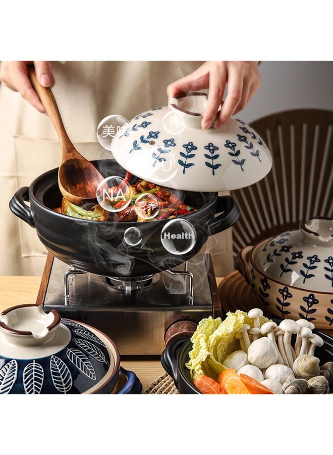 All-round Quanshi Ceramic Casserole Stew Pot Soup Pot Open Flame Porridge Pot Clay Pot Rice Cooker Pot Home Use Earthen Pot Health Pot Medicinal Pot 2.5l - Image 2