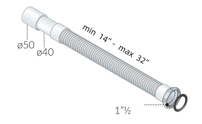 mucol Low Profile Shower Drain Chrome Plated ABS Shower Tray Siphon Slim Drain 90mm 36 L/min Water Flow, Low Profile p Trap Side Drain - Image 5
