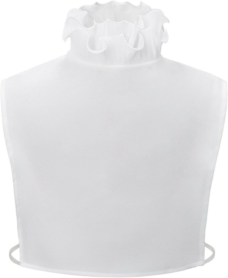 Women Detachable False Lace Mock Neck for Dress Apparel Sweaters Shirt Girls, White, 42cm - Image 2