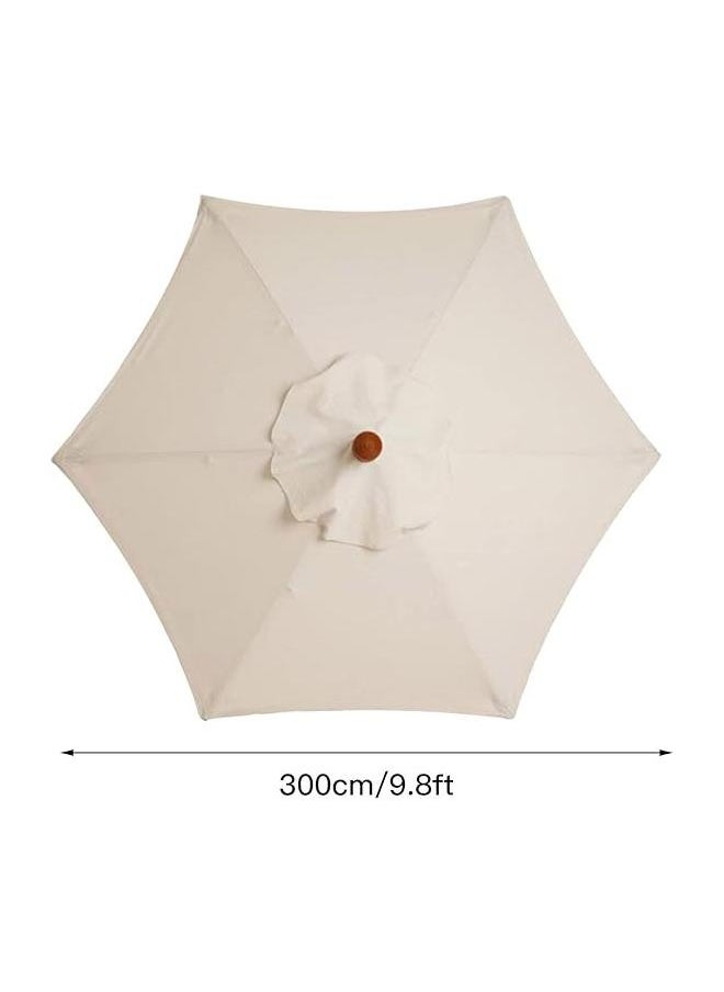 yongsheng - 10Ft Patio Umbrella Replacement Canopy 6 Ribs, Outdoor Umbrella Canopy with 6 Ribs Table Umbrella Replacement Top Cover (Canopy Only) - Image 1