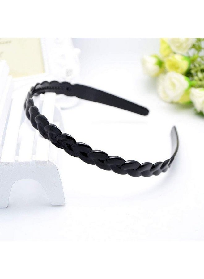 Suoirblss 8 Pcs Black Plastic Hair Comb Hair Headband Diy Hair Bands Hair Hoop Headwear Hair Accessory For Lady Women  - Image 2