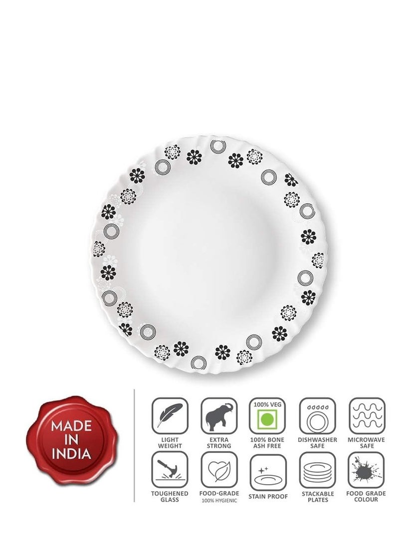 British Chef 10 Pieces Opalware Dinner Sets- Microwave & Dishwasher Safe-Universe Dinnerware set with 4-Piece Full Plate/ 2-Piece Side Plates/ 2-Piece Soup Bowls/2-Piece Spoons- White ‎30 x 29 x 17 cm  - Image 4