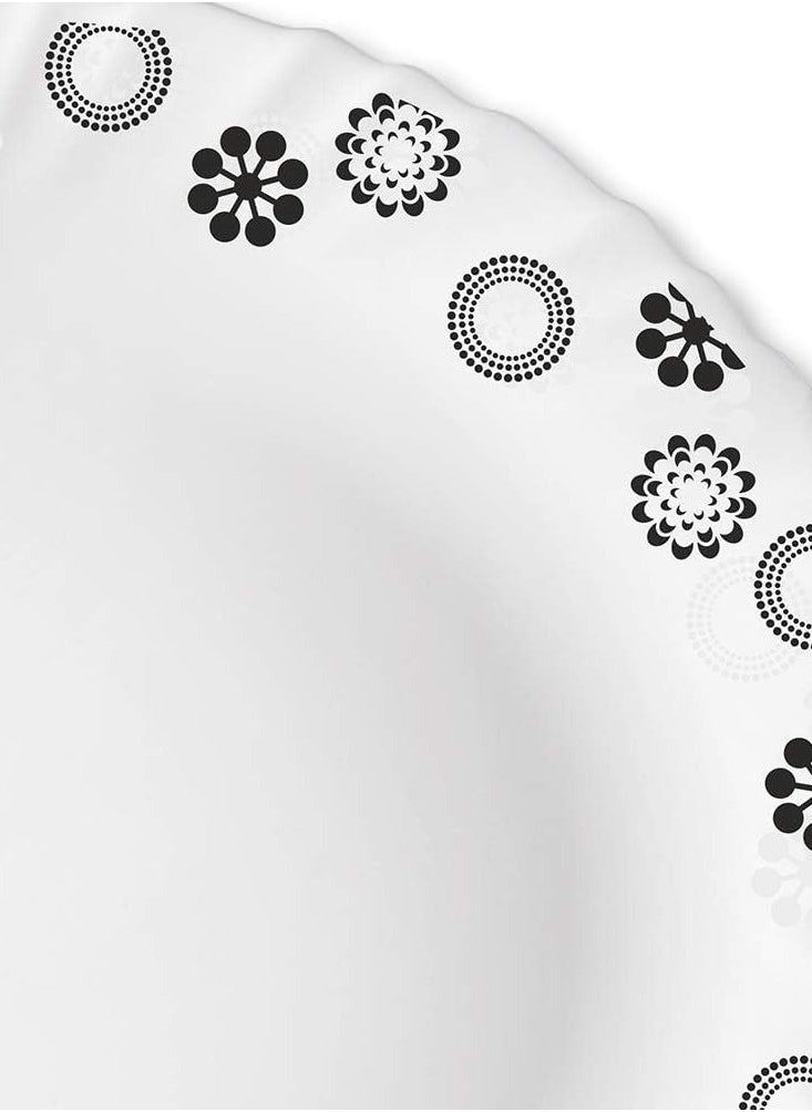 British Chef 10 Pieces Opalware Dinner Sets- Microwave & Dishwasher Safe-Universe Dinnerware set with 4-Piece Full Plate/ 2-Piece Side Plates/ 2-Piece Soup Bowls/2-Piece Spoons- White ‎30 x 29 x 17 cm  - Image 3