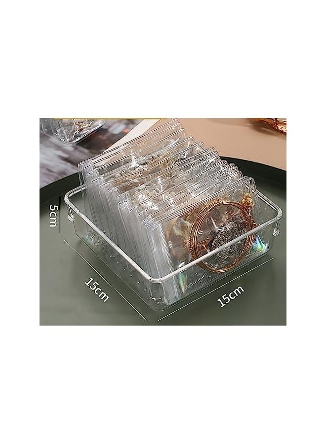 IAF Organizer Clear Jewelry Box Case for Teen Girls Women, 15 Pack PVC Clear Jewelry Anti Oxidation Zipper Bags for Packaging Jewelry Rings Earrings Necklace Bracelets - Image 2