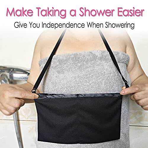 Heal n Hope Drain Holder After Tummy Tuck Mastectomy Belt Pouch Shower Bag for Breast Cancer Post Surgery Supplies JP Drainage Bulb Pocket Recovery Patients Women Black - Image 5