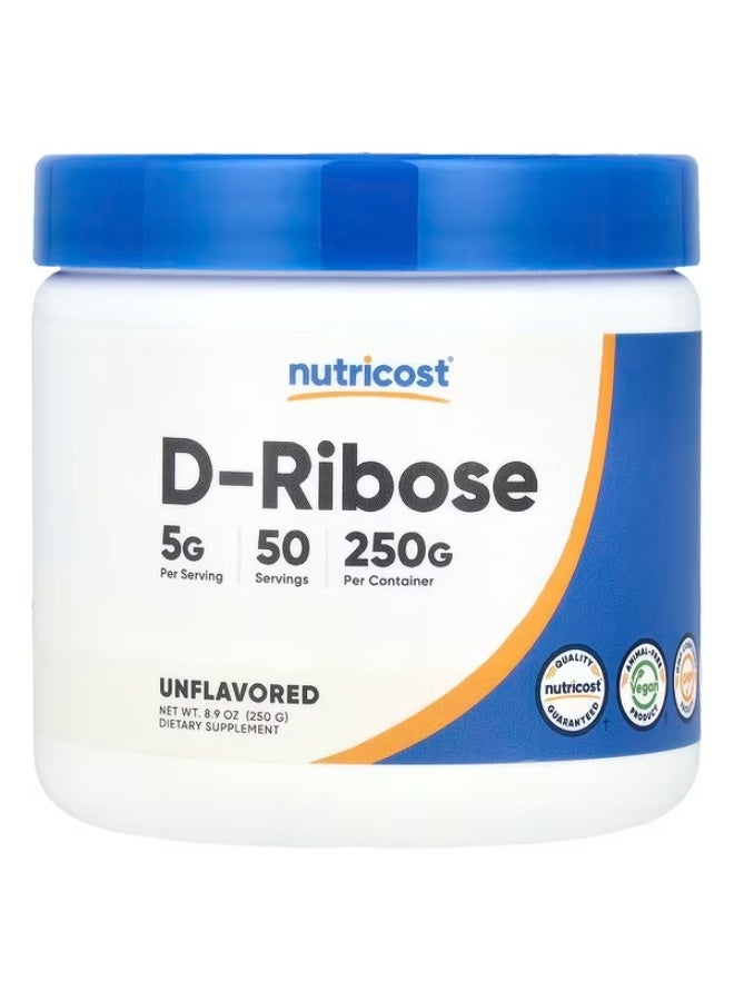 Nutricost, D-Ribose, Unflavored , 8.9 oz (250 g) - Image 1
