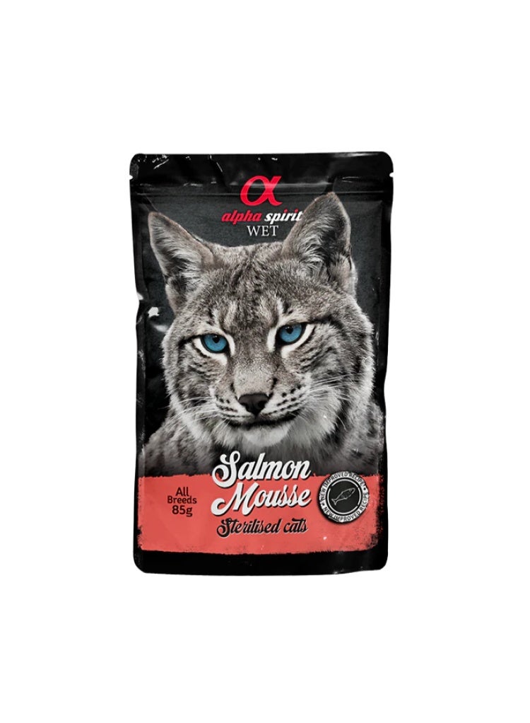 Salmon Mousse for Sterilized Cats, 24 x 85 g Pouches