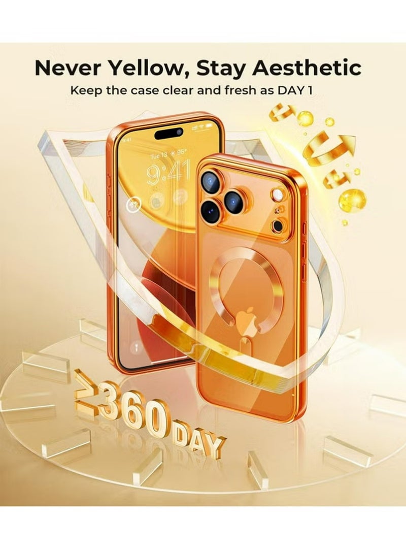 بولوز المغناطيسي لآيفون 17 برو حالة واضحة، متوافقة مع MagSafe، مدمجة في كاميرا عدسة حماية، ناعمة رقيقة غطاء حالة الهاتف - Image 5