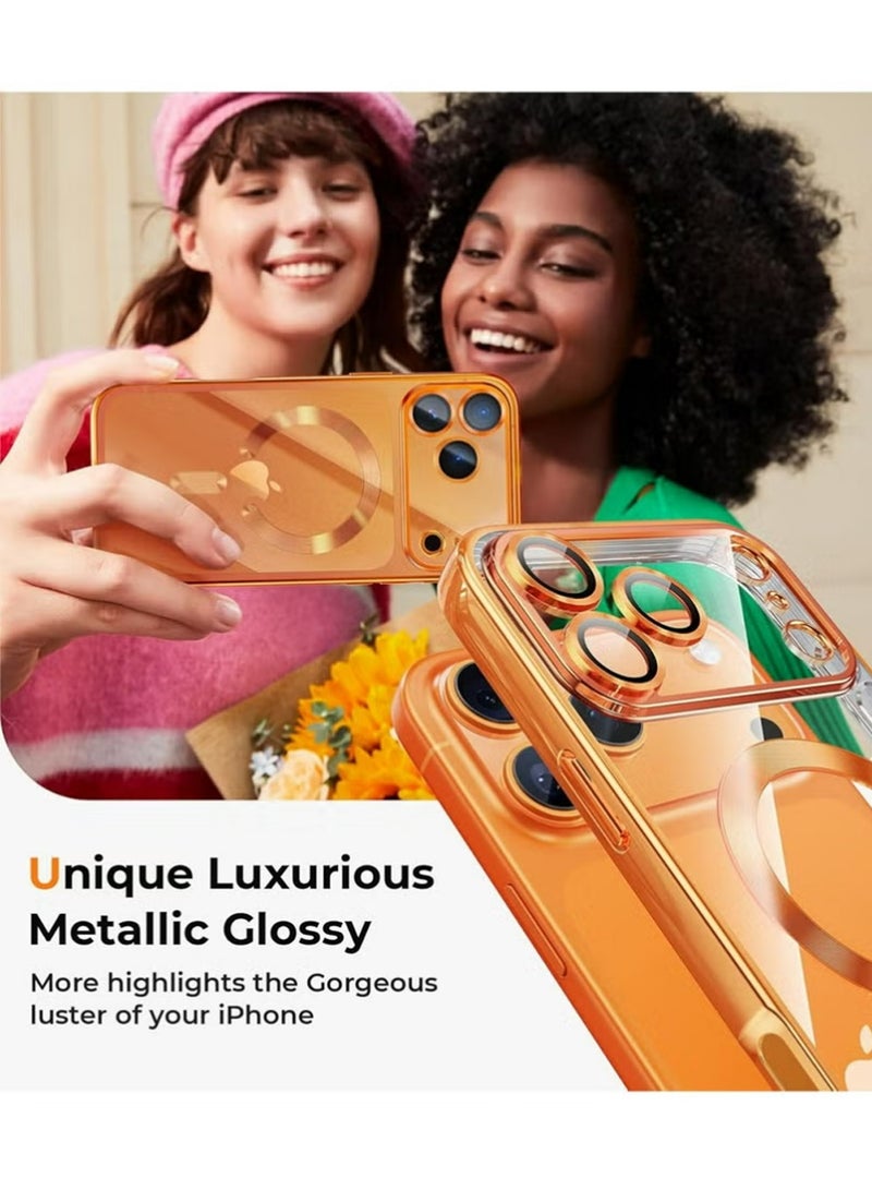 بولوز المغناطيسي لآيفون 17 برو حالة واضحة، متوافقة مع MagSafe، مدمجة في كاميرا عدسة حماية، ناعمة رقيقة غطاء حالة الهاتف - Image 2