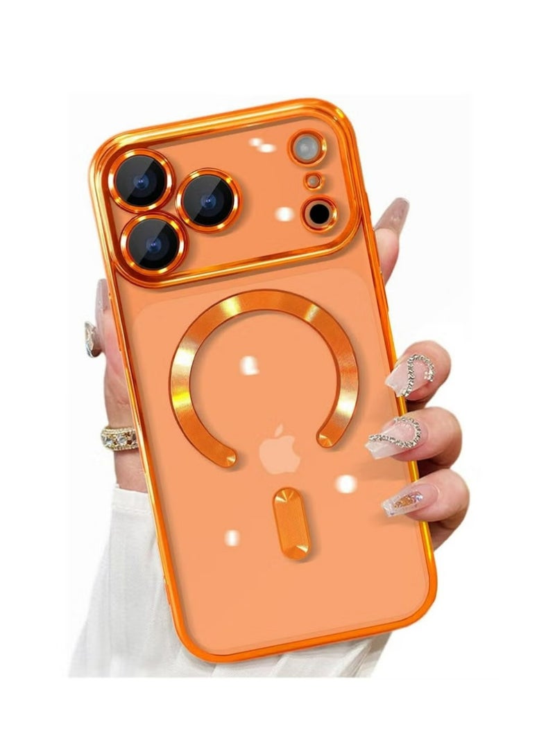 بولوز المغناطيسي لآيفون 17 برو حالة واضحة، متوافقة مع MagSafe، مدمجة في كاميرا عدسة حماية، ناعمة رقيقة غطاء حالة الهاتف - Image 1