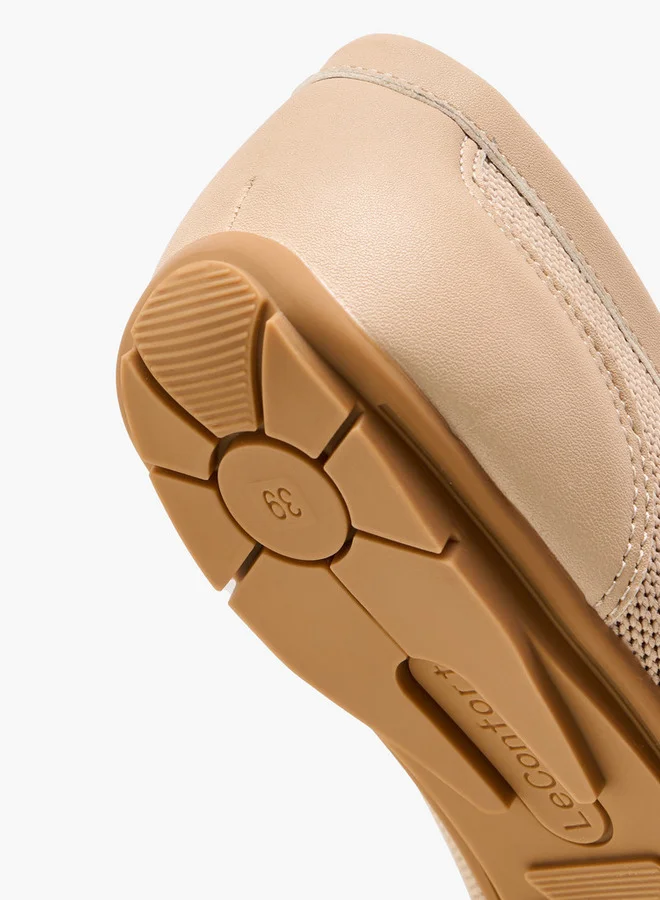Le Confort Textured Slip-On Loafers with Metal Trim