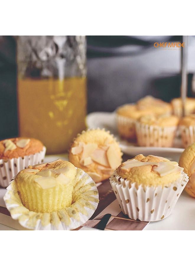 شيف ميد صينية مافن صغيرة، 20 تجويف غير لاصقة، صينية كب كيك صغيرة للخبز في الفرن (لون الشمبانيا الذهبي) - Image 4