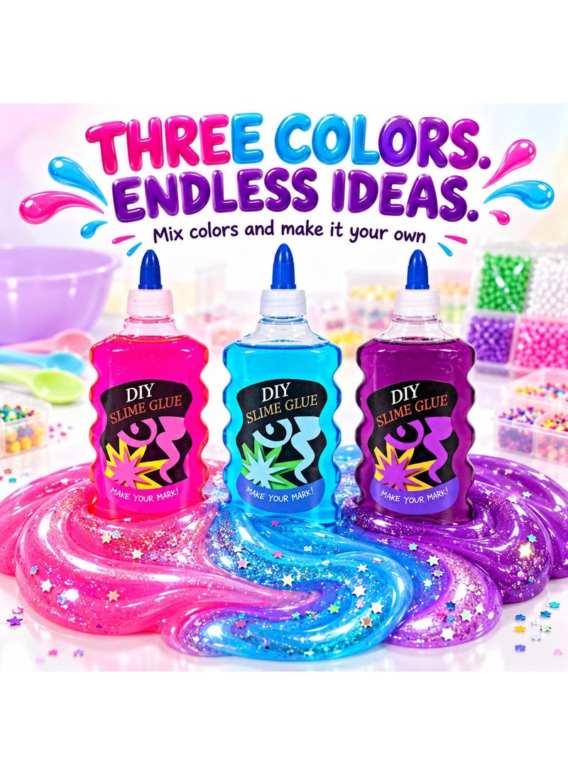 SRIJENO DIY Slime Kit for Girls Boys Stress Relief Toy Kids Art Craft Crystal Clear Slime Girls Toys Gifts for Kids Age 6+ Year Old - Image 4