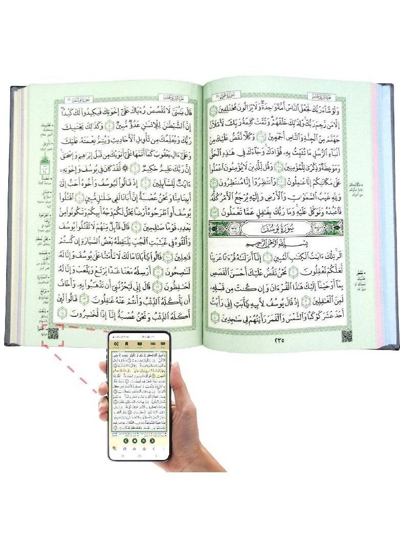 Colored Qur’an with interpretation of the words of the Holy Qur’an, 14*20 quarter, light beige  - Image 2