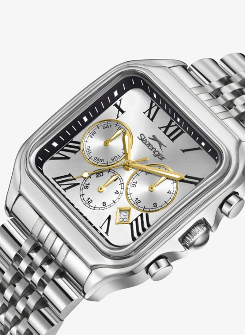 Slazenger silver Men's Metal Multifunction Watch SL.9.2547.2.05 - 40x50 mm for Men | Best Price UAE