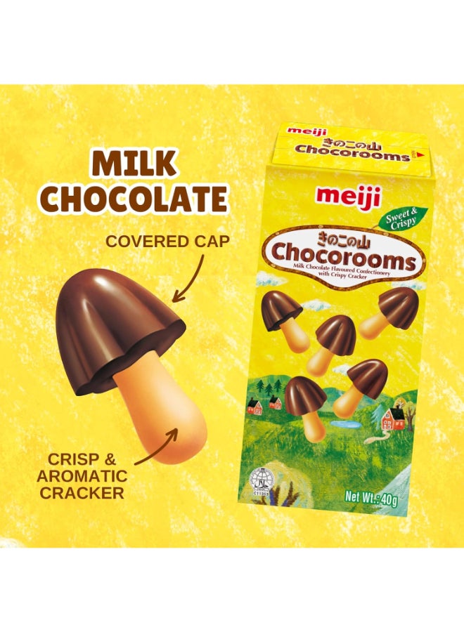 Meiji Chocorooms Milk Chocolate Crispy Cracker-40g - Image 3