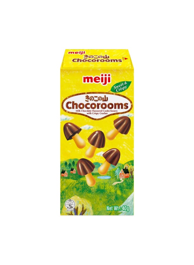 Meiji Chocorooms Milk Chocolate Crispy Cracker-40g - Image 1