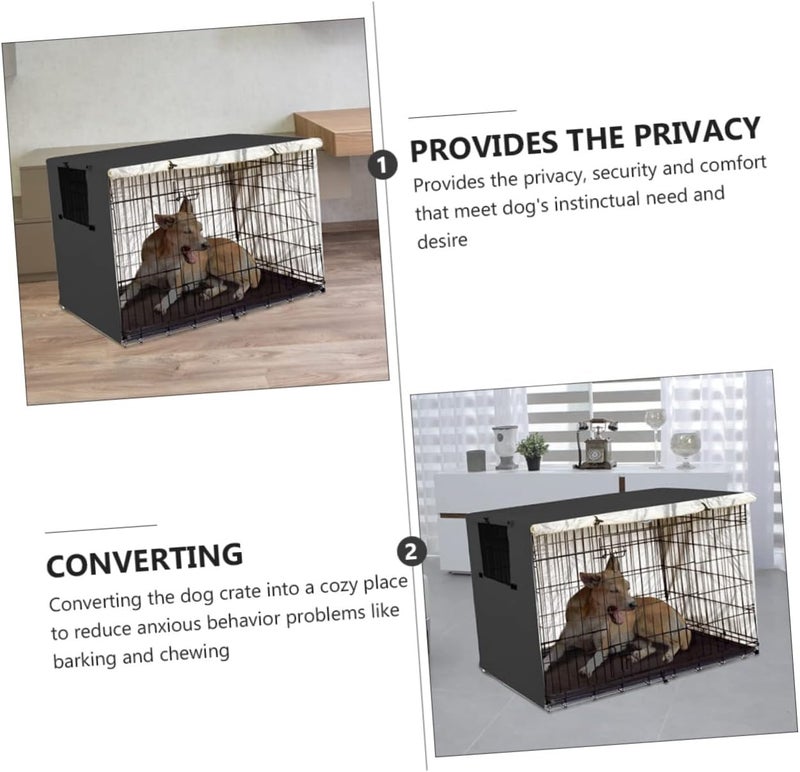 Dogs Crate Cover Privacy Protector for Pet Crates Shield Reducing Light Distractions Fits Standard Dog Cages - Image 4