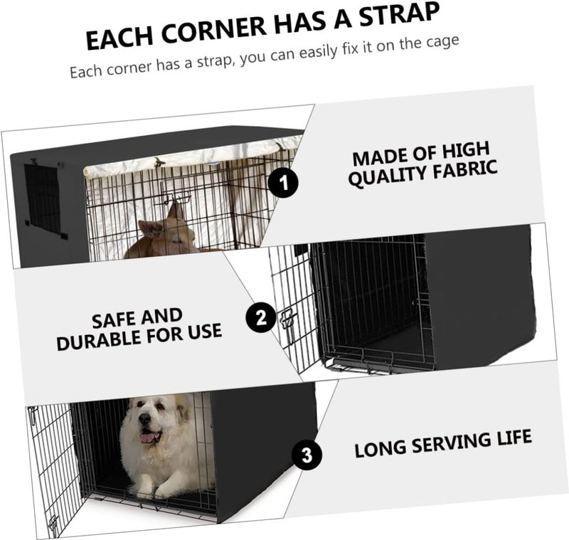 Dogs Crate Cover Privacy Protector for Pet Crates Shield Reducing Light Distractions Fits Standard Dog Cages - Image 5