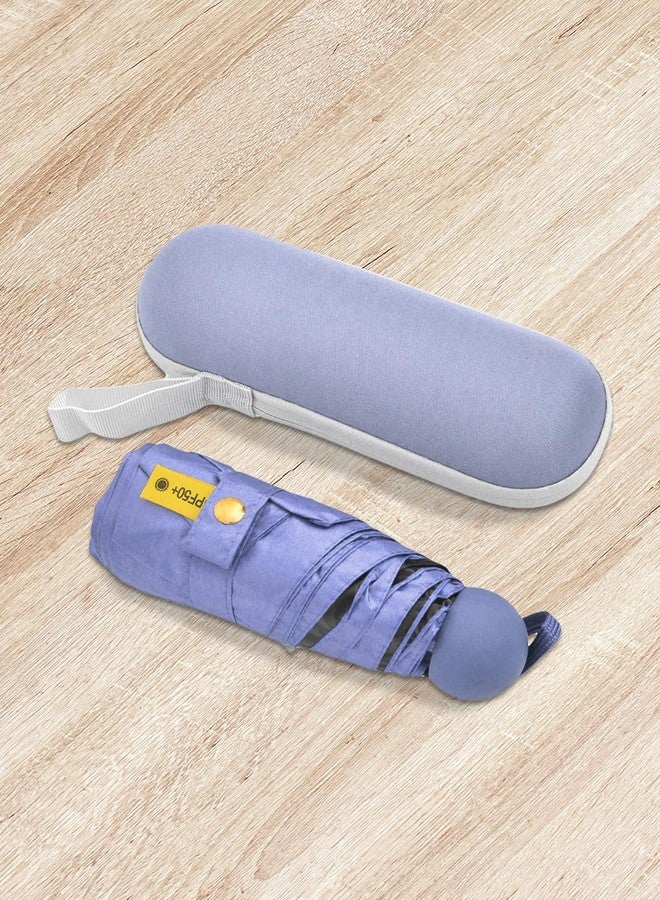 FABINALIV Blue Solid Waterproof 3 Fold Compact Umbrella with Case (FLUB-1020-Blue) - Image 3