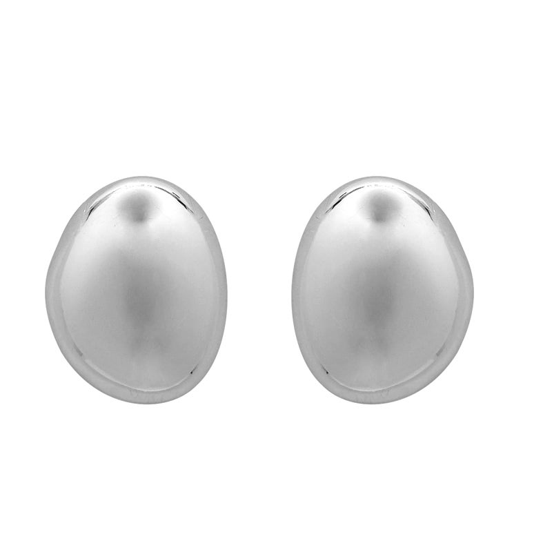 HTH Chunky Silver Hoop Earrings Thick 14K Gold Plated Half Open Hoop Huggie Statement Earrings(A-Silver) - Image 1