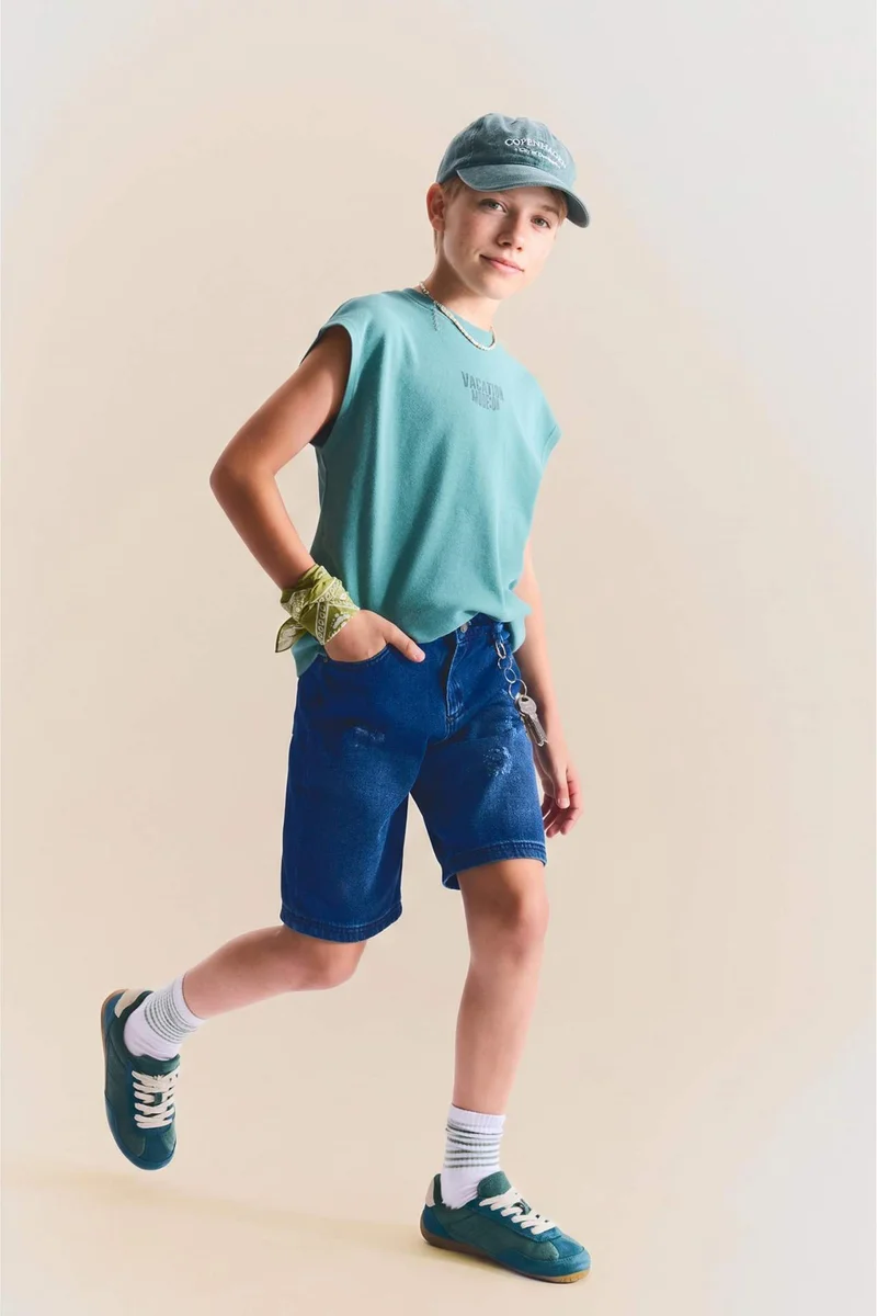 ديفاكتو Boy Regular Fit Denim Shorts