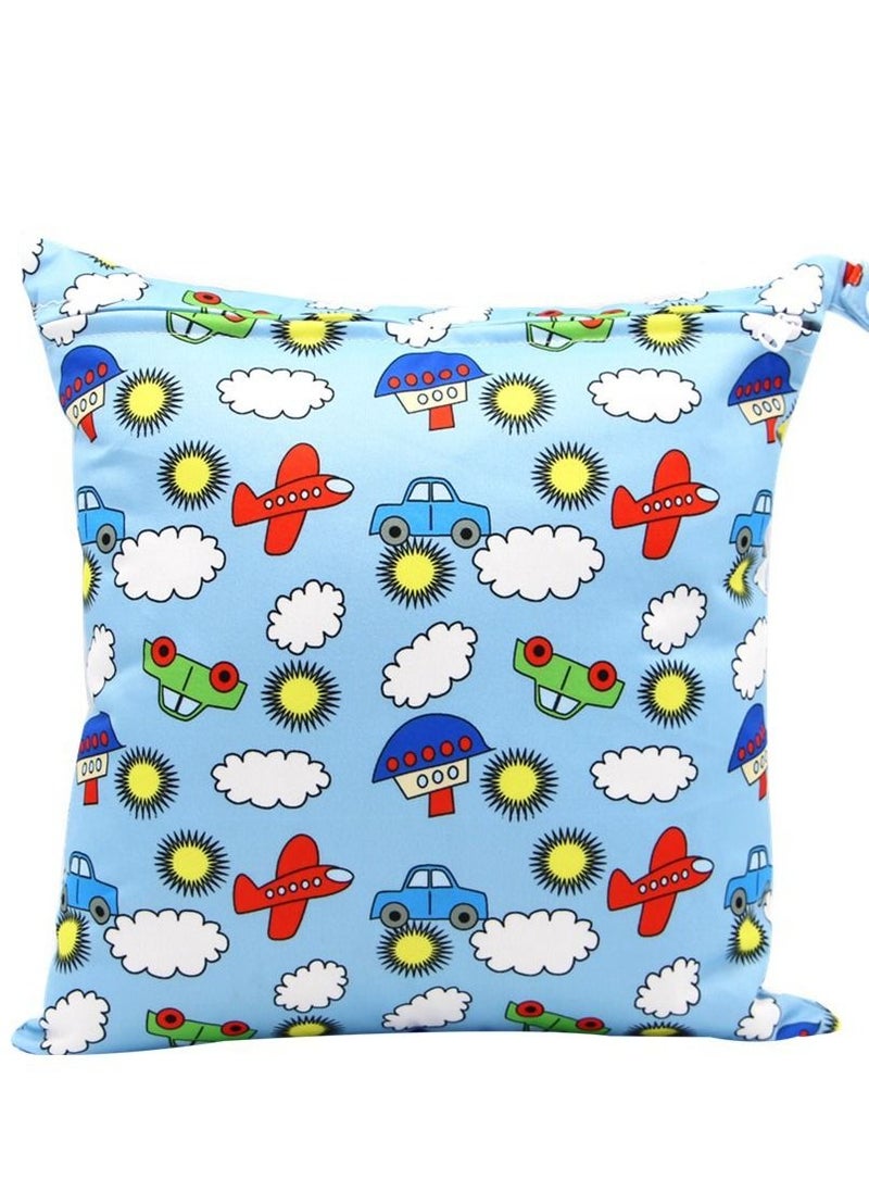 Asenappy Asenappy Cartoon Printed Stroller Single Zipper Car Hanging Bag Stroller Hanging Bag Multi-functional Diaper Storage Bag 