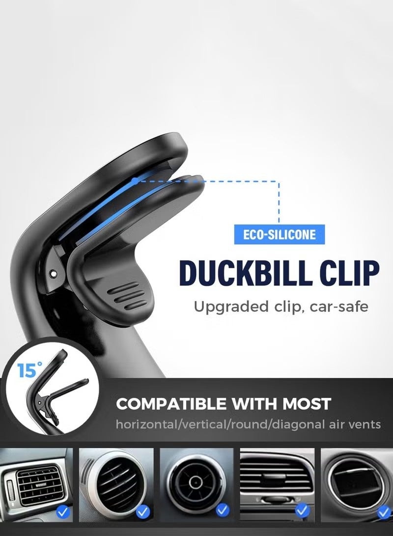 Car Mobile Holder Mobile Phone Navigation Magnetic Bracket Magnetic Phone Bracket for Car L Type 360° Rotatable Car Phone Mount Magnet Universal Car Cellphone Navigation Bracket Phone Holder (Black) - Image 3