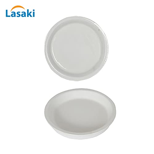 Lasaki Round Ceramic Trays (Plates Saucers) for Pots, planters, Flower, Succulent(Set of 2,White,5 inch) R5(Plants not Included) - Image 3