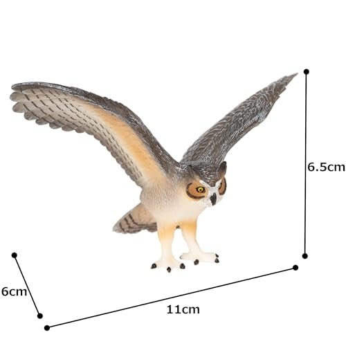 MOJO Great Horned Owl Realistic International Wildlife Toy Replica Hand Painted Figurine (387284) - Image 3