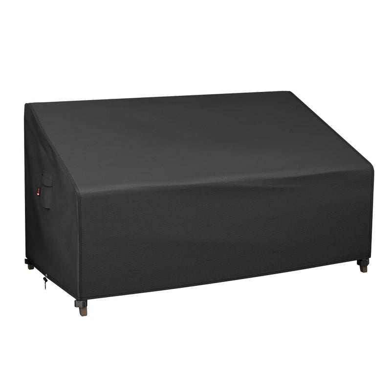 iBirdie Patio Furniture Sofa Covers 54W x 38D x 35H 2Seater inch Outdoor Waterproof Couch Loveseat Bench Cover Black