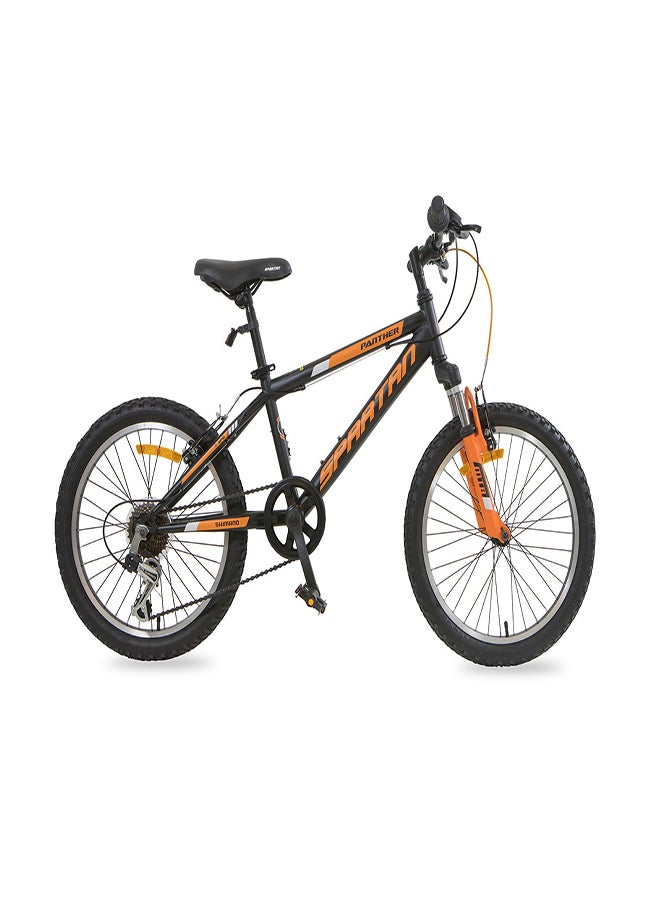 Spartan Panther Mountain Bike with Shimano Shifter | 20 inch wheel size | 7 speed Shimano gears | For teens| Matte black  - Image 1