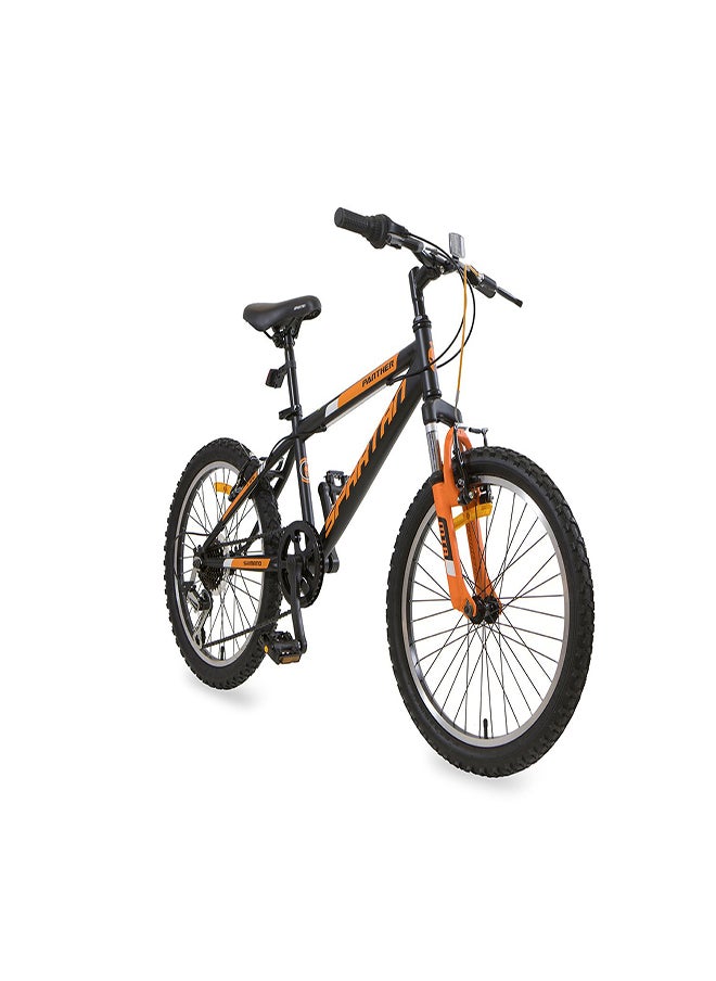 Spartan Panther Mountain Bike with Shimano Shifter | 20 inch wheel size | 7 speed Shimano gears | For teens| Matte black  - Image 2