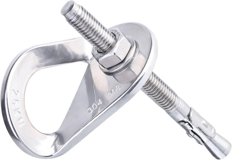 AOKWIT 25kN Climbing Bolt Hangers Anchors Stainless Steel Climbing Holds Anchor Bolt Heavy Duty Expansion Bolt Piton Tiedown for Rock Climbing Rappelling Hammock Gym Wall Aerial Work Caving Rescue - Image 1