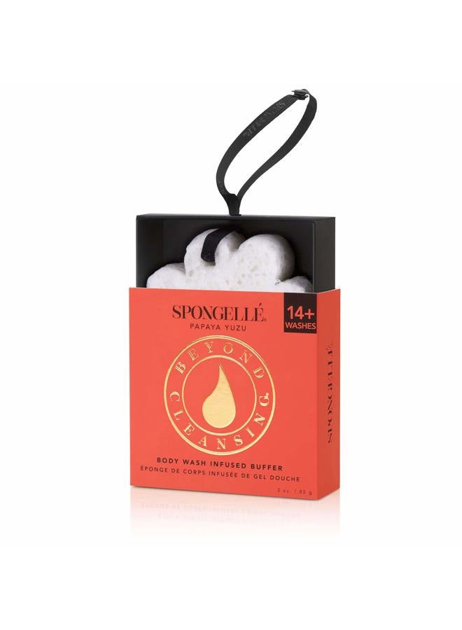 SPONGELLÉ Spongelle Flower Boxed 14+ Uses Bath Mitts and Cloths, Papaya Yuza - Image 1