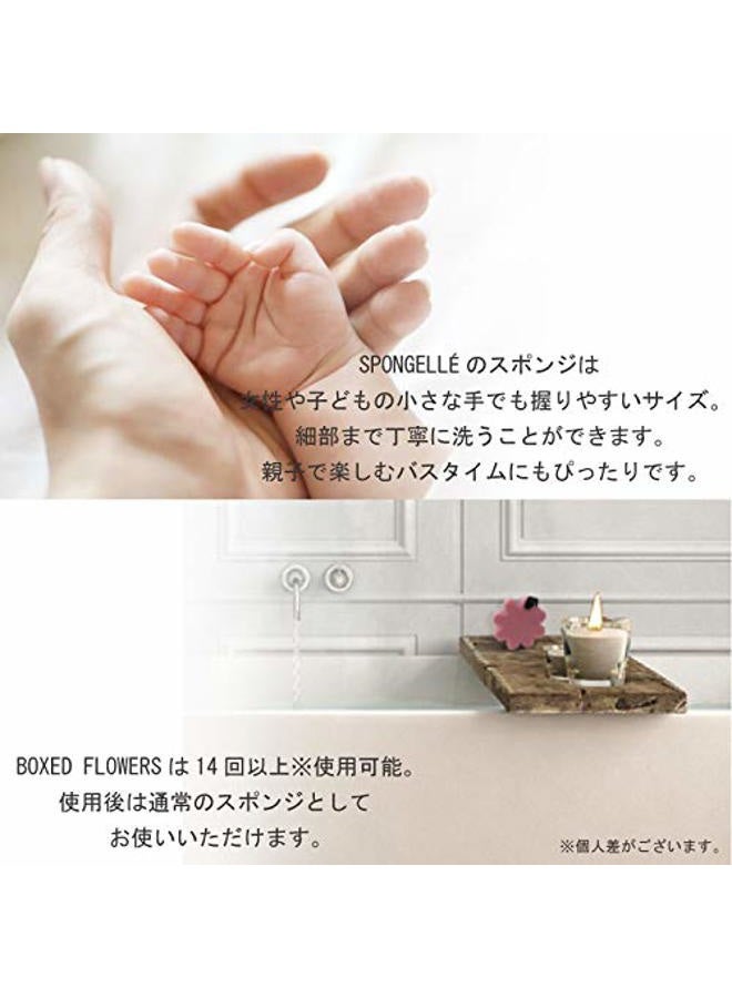 SPONGELLÉ Spongelle Flower Boxed 14+ Uses Bath Mitts and Cloths, Papaya Yuza - Image 3