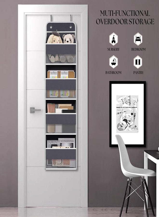 Giraffe Creation Heavy Duty Over Door Organizer, Hanging Organizer Storage with 4 Large Capacity Pockets, Closet Bathroom Nursery Bedroom Dorm, Toys Cosmetics Sundries and Baby Essentials, Gray - Image 3