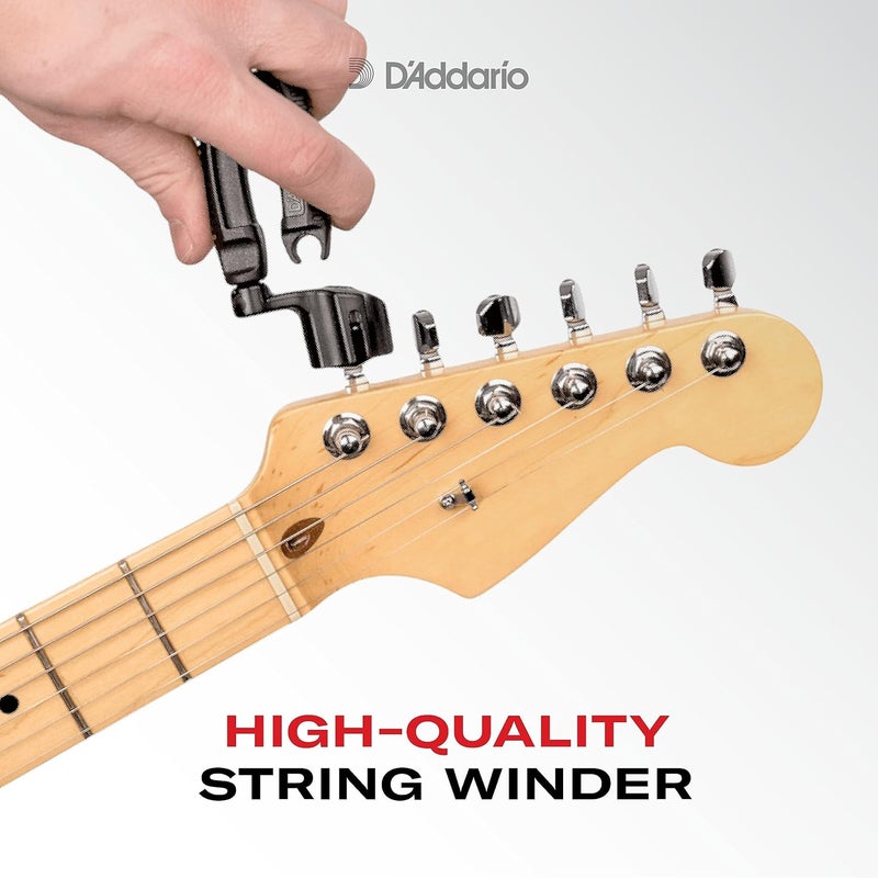 D'Addario D’Addario Accessories Pro-Winder Guitar String Winder and Cutter – All-In-1 Restringing Tool – Includes Clippers, Bridge Pin Puller, Peg Winder – Designed to Fit Most Guitars - Image 4