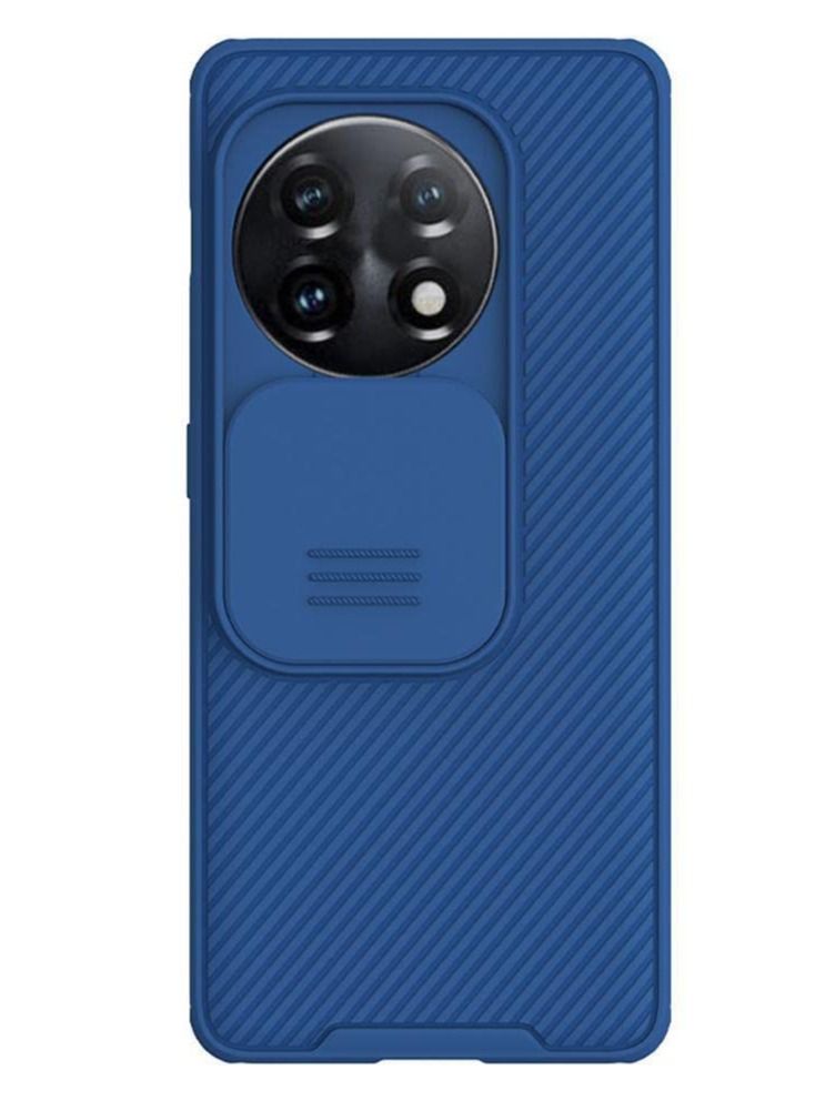 Nillkin OnePlus 11R Case Cover Camsheild Pro Case With Slide Camera Lens Protection PC Back & TPU Frame Bumper Protection Anti Fingerprint Soft Delicate Touch Compatible for OnePlus 11R 5G (Blue)