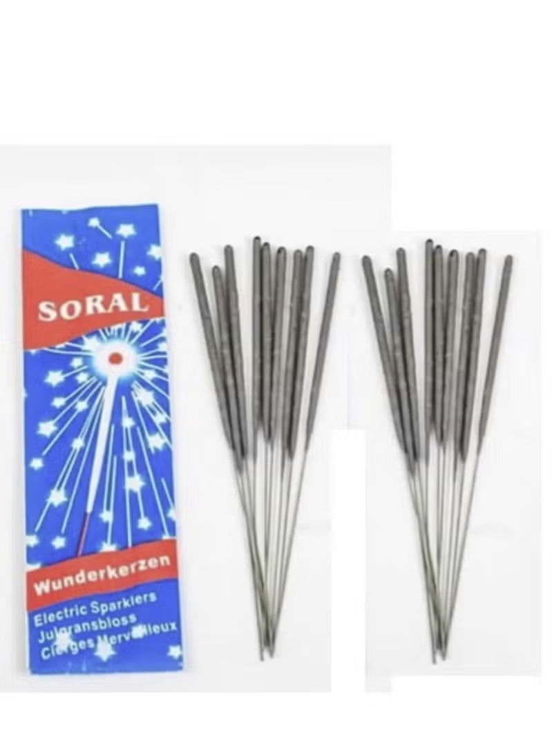 SORAL Stars Sparkling Candles Set Of 20