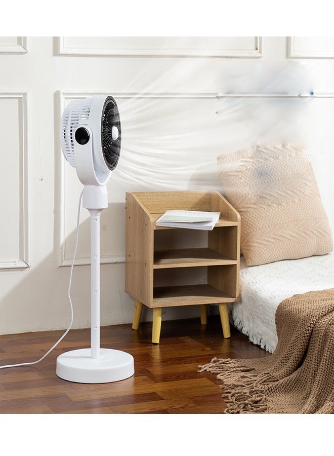 Adjustable Stand Fan with Rotating Head and Silent Operation - White  - Image 4