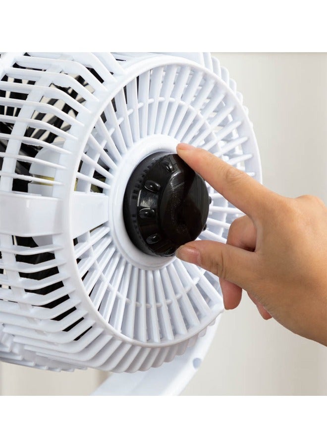 Adjustable Stand Fan with Rotating Head and Silent Operation - White  - Image 3