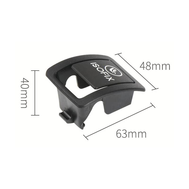 Cakievro for Mercedes W205 Car Rear Child ISOFIX Switch Seat Safety Cover for Benz C Class W205 C300 C350 C200 C180 2015-2021 2059200513 (Black) - Image 2