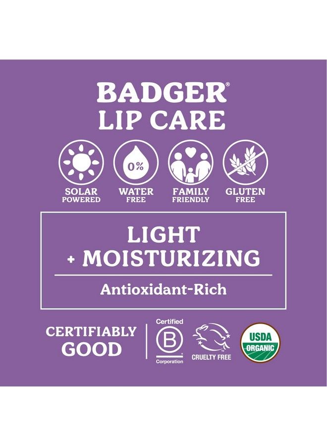 Badger Classic Lip Balm Unscented Made With Organic Olive Oil Beeswax & Rosemary Certified Organic Moisturizing Lip Balm 0.15 Oz (4 Pack) - Image 5