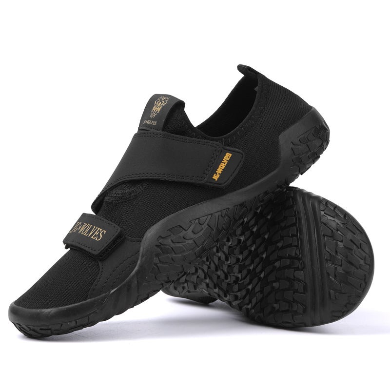 Indoor Special Fitness Shoes Squat Hard Pull Shoes Mens and Womens Comprehensive Training Yoga Treadmill Silent Shoes Set LOGO Sd002 black