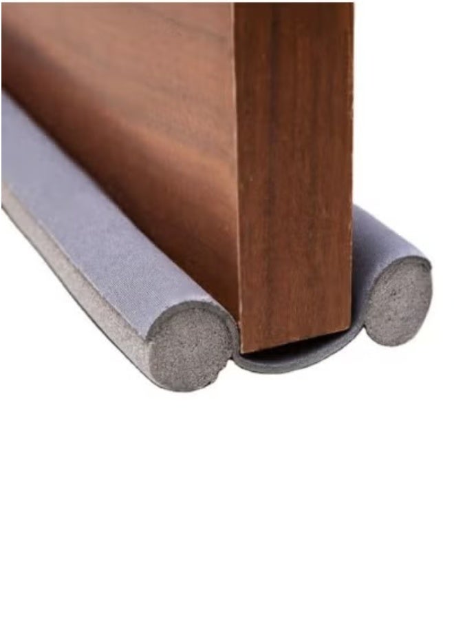 فاشون هوم مجموعة من شريطين مانعين للضوضاء أسفل الباب مصنوعين من القطن الرغوي، باللون الرمادي، لمنع تسرب الهواء أسفل الباب - Image 5