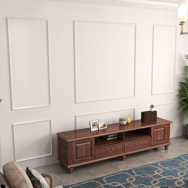 JSIWOTH Peel and Stick Wall Molding Kit Set of 6 Frames, Premade Wainscoting Panels for Interior Wall Decor, Molding Trim for Living Room Bedroom Corridor Home Accent Walls Panel - Image 5