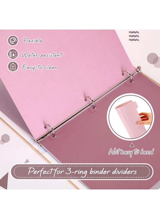 Honoson - 12 Sets 8 Tab Binder Dividers For 3 Ring Binders 8.5 X 11 Inch Paper Multicolor Dividers With Plastic Film 3 Hole Punched Page Dividers Sturdy Binder Index Dividers For School (Taro Color) - Image 1